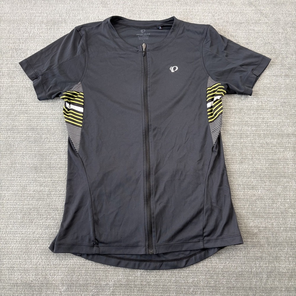 Pearl Izumi Select Cycling Jersey For Women L Black Yellow Striped Biking